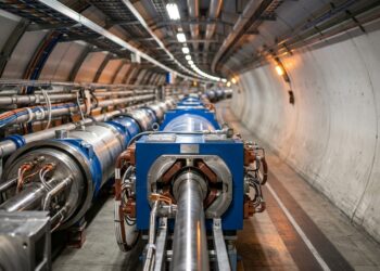 Enterrado sob França e Suíça, o Large Hadron Collider acelera partículas em um anel de 27 quilômetros