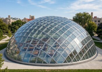 A Mansueto Library guarda até 3,5 milhões de volumes no subsolo e usa robôs para encontrá-los em poucos minutos