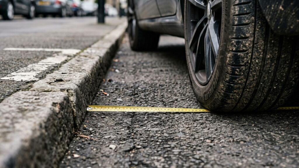 Estacionar a mais de 50 cm do meio-fio pode gerar multa