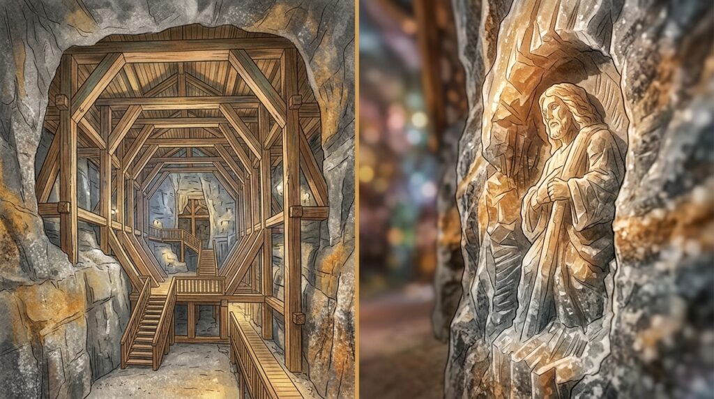 Com 245 quilômetros de galerias, a Mina de Sal de Wieliczka esconde capelas, esculturas e salões sob a terra