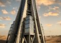 Um edifício de 828 metros precisou bombear concreto a mais de meio quilômetro de altura para erguer sua estrutura no meio do deserto