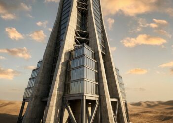 Um edifício de 828 metros precisou bombear concreto a mais de meio quilômetro de altura para erguer sua estrutura no meio do deserto