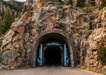 Enterrado a centenas de metros sob a montanha, o Cheyenne Mountain Complex foi construído como uma cidade militar para continuar funcionando mesmo durante um ataque nuclear