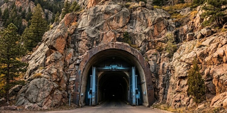 Enterrado a centenas de metros sob a montanha, o Cheyenne Mountain Complex foi construído como uma cidade militar para continuar funcionando mesmo durante um ataque nuclear