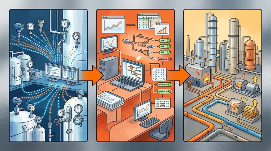 Inteligência artificial começa a controlar o consumo de vapor dentro das refinarias para reduzir desperdícios sem alterar a produção