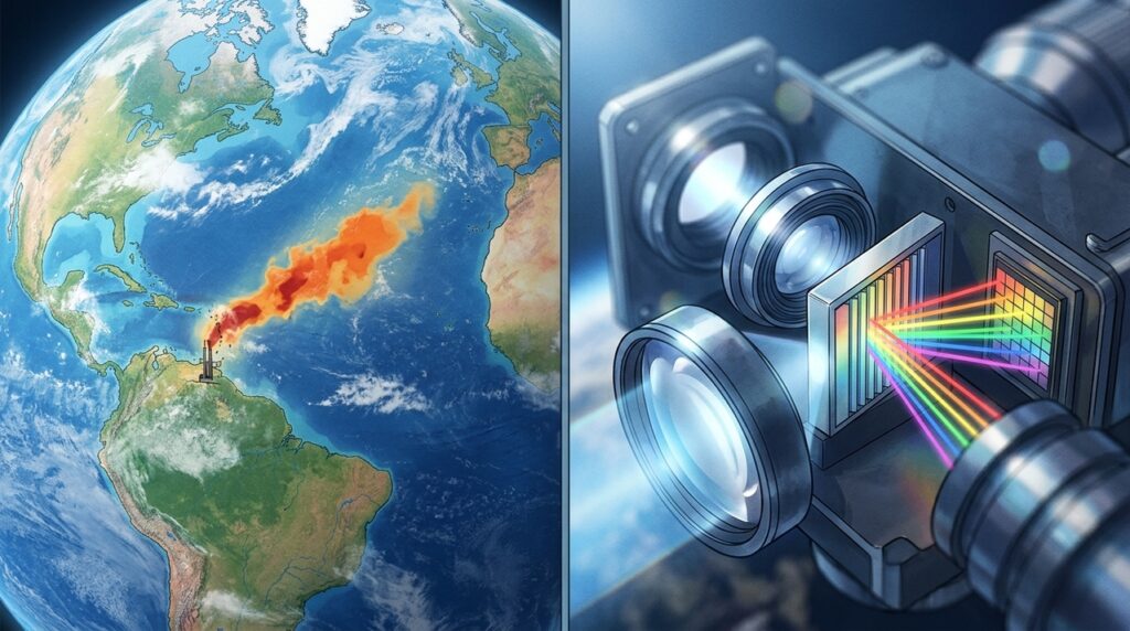 Satélites conseguem detectar grandes vazamentos de metano do espaço e localizar emissões invisíveis em instalações industriais