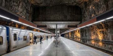 Um terminal ferroviário foi construído cerca de 43 metros abaixo de Manhattan para ampliar o transporte sem ocupar a superfície