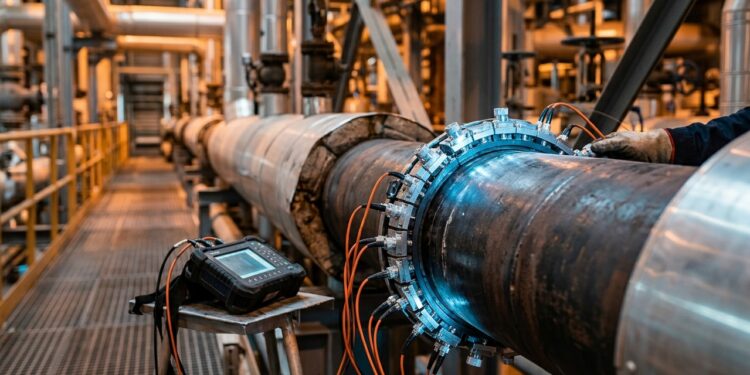 A tecnologia que faz o som viajar pelo aço para localizar perda de espessura em tubulações industriais