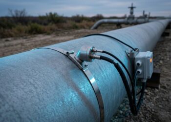 Sensores acústicos instalados nos dutos escutam o próprio fluxo do petróleo para identificar vazamentos antes que apareçam na superfície