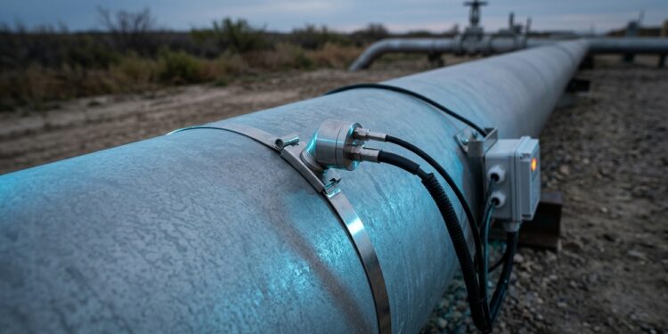 Sensores acústicos instalados nos dutos escutam o próprio fluxo do petróleo para identificar vazamentos antes que apareçam na superfície