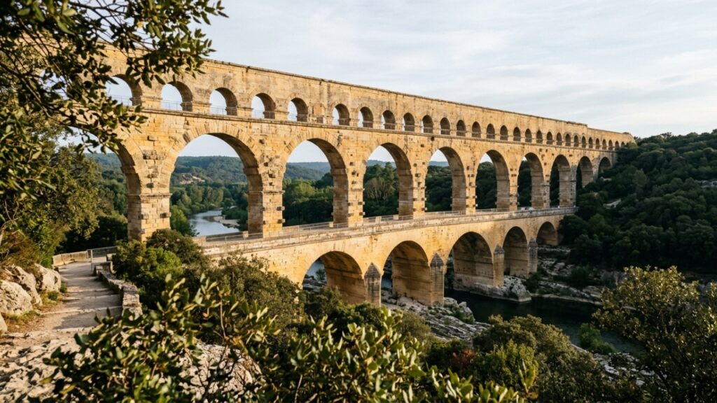 Como o aqueduto de Nîmes levou água por 50 km sem bombas
