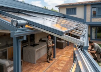 Quanto custa cobrir 20 m² do quintal com um pergolado retrátil? Motor e drenagem multiplicam o orçamento