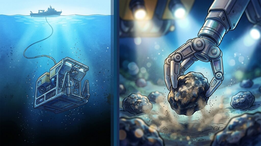 Robôs submarinos descem a até 6 mil metros para coletar minerais que podem abastecer tecnologias do futuro