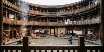 Como funcionam as casas de terra coletivas de Fujian