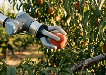 Robôs já conseguem colher frutas analisando cor, tamanho e ponto de maturação com menor risco de danificar a plantação