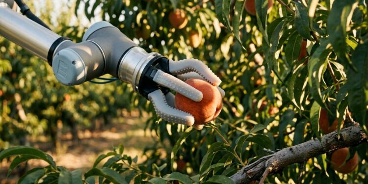 Robôs já conseguem colher frutas analisando cor, tamanho e ponto de maturação com menor risco de danificar a plantação