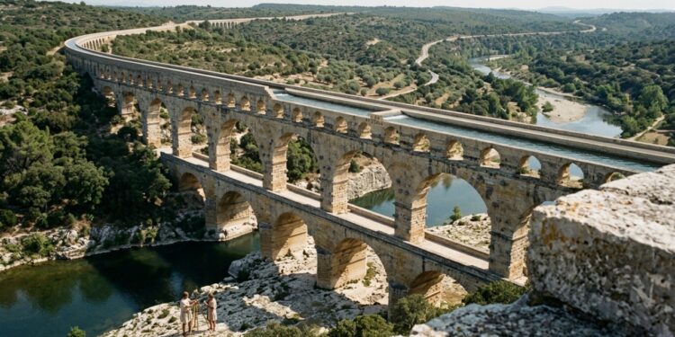 Como o aqueduto de Nîmes levou água por 50 km sem bombas