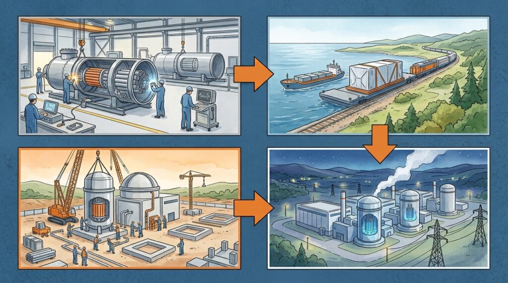 Pequenos reatores nucleares modulares prometem levar eletricidade a regiões onde grandes usinas dificilmente seriam construídas
