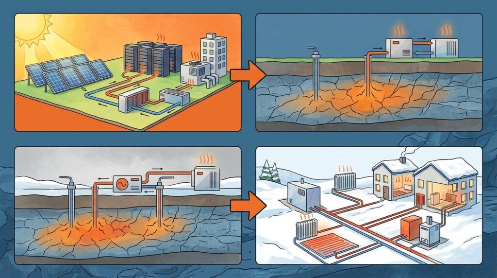 Túneis subterrâneos começam a armazenar calor durante o verão para aquecer edifícios meses depois, quando chega o inverno
