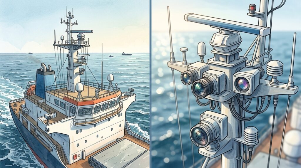 Navios autônomos começam a operar em rotas comerciais usando sensores, radares e inteligência artificial para navegar quase sozinhos