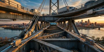 Uma ponte inteligente consegue avisar engenheiros quando pequenas deformações aparecem antes de qualquer sinal de dano visível