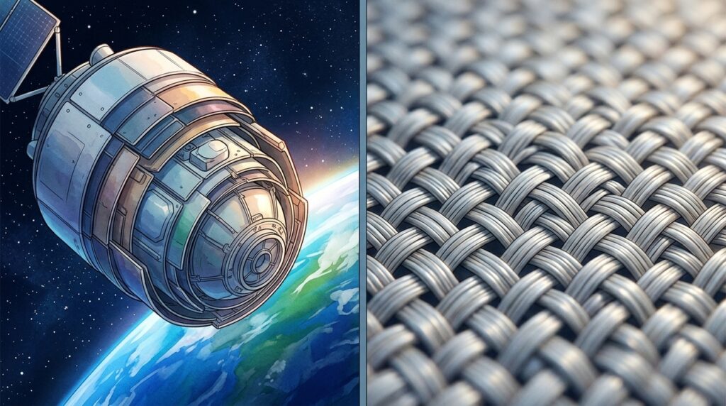 Tecidos técnicos ultraleves ajudam satélites e veículos espaciais a resistir a impactos extremos