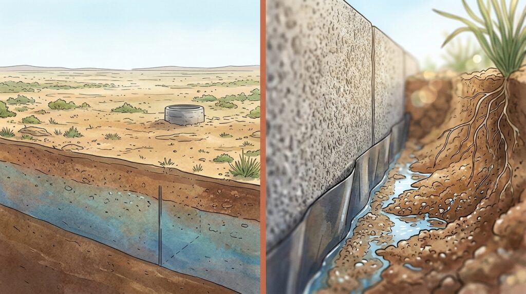 Uma barragem subterrânea armazena água invisível sob o solo e ajuda regiões secas a enfrentar longos períodos sem chuva