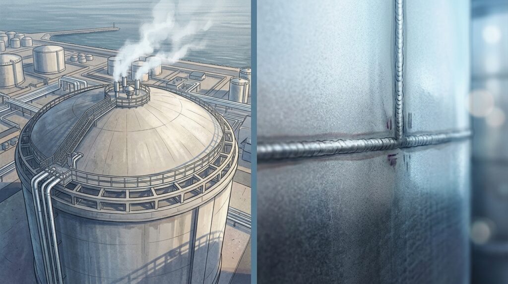 Um gigantesco tanque criogênico de GNL armazena 180 milhões de litros usando paredes preparadas para suportar –162 °C