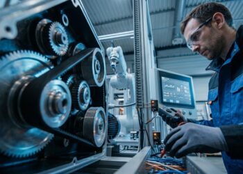 Técnico em mecatrônica trabalha com robôs e máquinas que misturam mecânica e eletrônica
