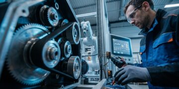Técnico em mecatrônica trabalha com robôs e máquinas que misturam mecânica e eletrônica