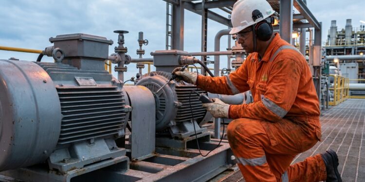 Técnico de manutenção offshore mantém plataformas em operação