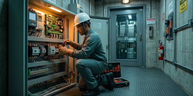 Inspeção, diagnóstico e reparo dos sistemas eletromecânicos de elevadores