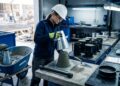 Laboratorista de concreto testa amostras antes que falhas invisíveis comprometam uma estrutura