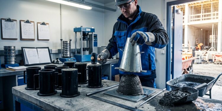 Laboratorista de concreto, profissional que realiza o controle tecnológico do concreto