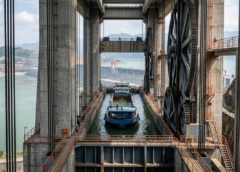 China criou um elevador capaz de levantar navios de 3 mil toneladas por uma altura equivalente a um prédio de 37 andares