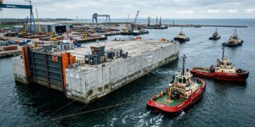 Túnel de 18 km sob o Mar Báltico montado em grandes blocos