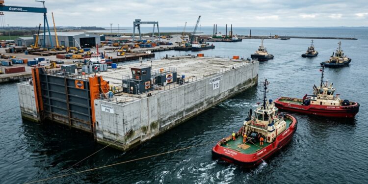Túnel de 18 km sob o Mar Báltico montado em grandes blocos