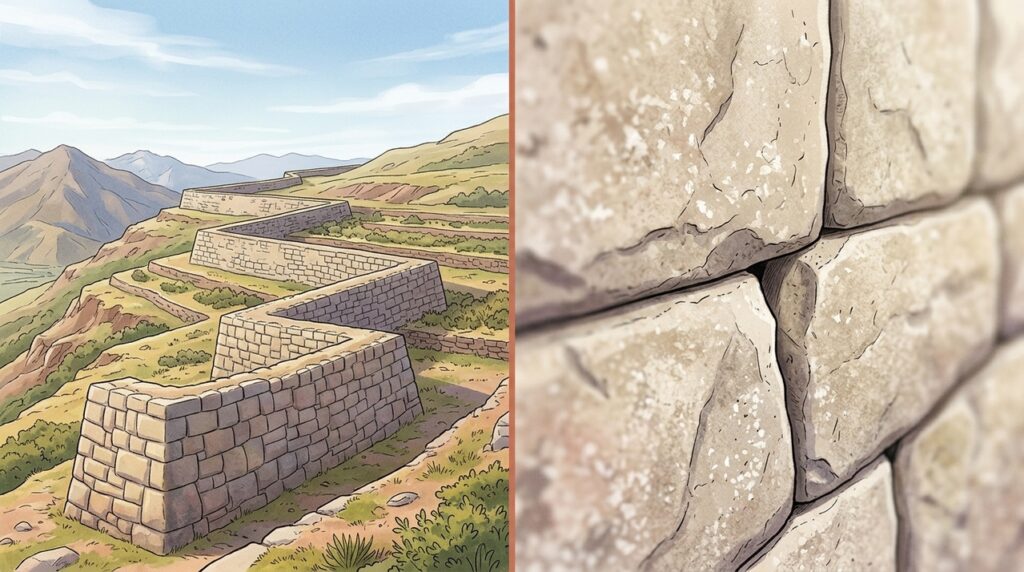 Com blocos de pedra encaixados sem argamassa, as muralhas de Sacsayhuamán resistem há séculos em uma região sísmica