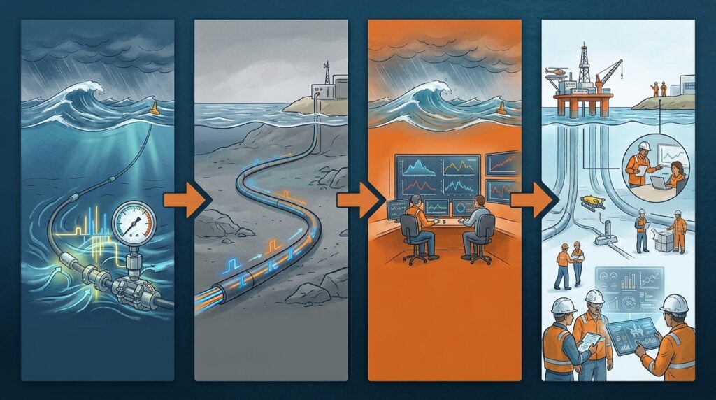 Cabos submarinos deixam de apenas transmitir dados e passam a medir o comportamento do mar profundo