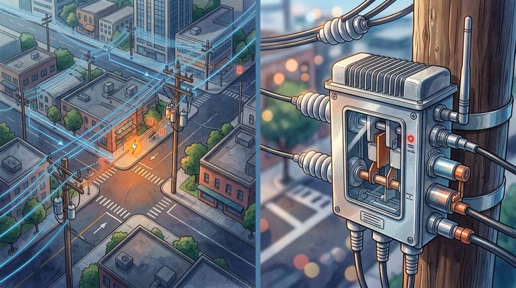 Redes elétricas inteligentes já identificam falhas e redirecionam energia antes que interrupções alcancem áreas maiores