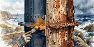 A maresia ataca portões, janelas e telhados de casas no litoral mesmo quando o metal parece protegido pela tinta