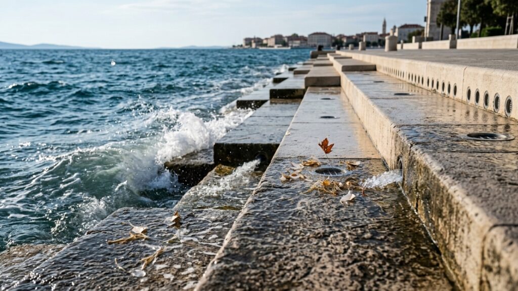 Como 35 tubos transformam ondas do mar em música em Zadar