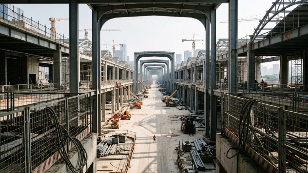 Centro de exposições de Shenzhen e 270 mil toneladas de aço