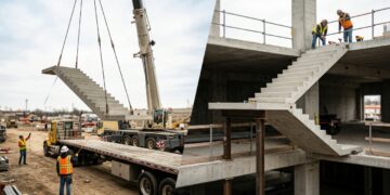 A escada pré-moldada pode acelerar a obra e mudar o espaço ocupado dentro da casa