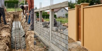 Quanto custa construir um muro de 20 metros em 2026 e o gasto que muita gente esquece
