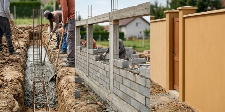 Custo de muro de 20 metros vai além da mão de obra