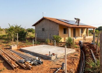 Uma faixa escondida no encontro da parede com o teto faz a iluminação parecer sair da própria construção sem nenhuma lâmpada aparecendo no ambiente