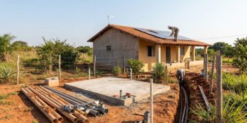 Uma faixa escondida no encontro da parede com o teto faz a iluminação parecer sair da própria construção sem nenhuma lâmpada aparecendo no ambiente