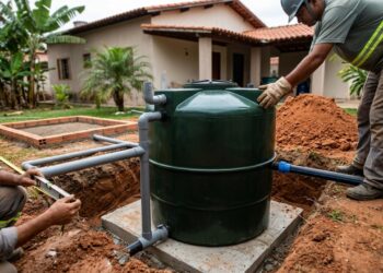 A caixa escondida no quintal evita quebrar o piso quando o esgoto entope