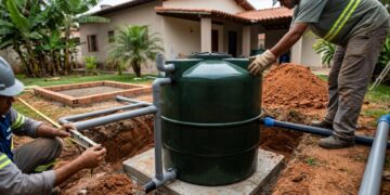 A caixa escondida no quintal evita quebrar o piso quando o esgoto entope